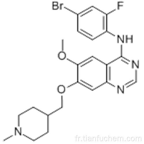 4-quinazolinamine, N- (4-bromo-2-fluorophényl) -6-méthoxy-7 - [(1-méthyl-4-pipéridinyl) méthoxy] CAS 443913-73-3